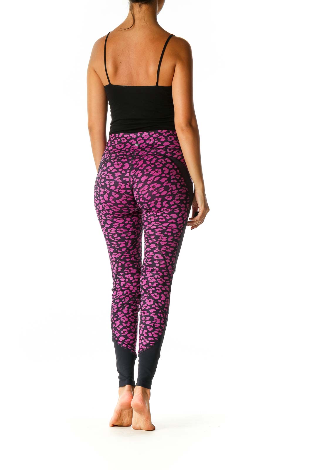 Pink Floral Print Activewear Leggings