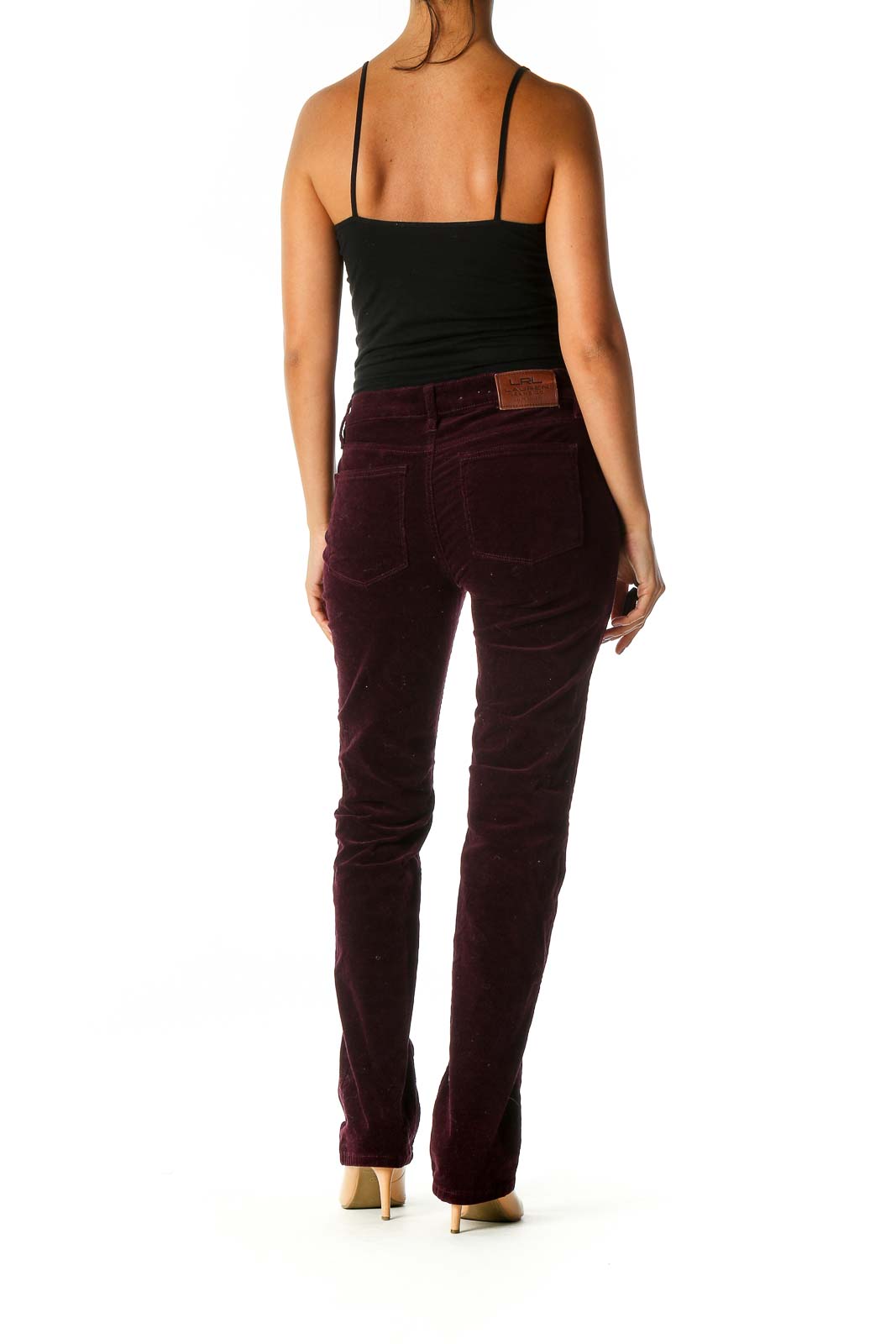 Purple Solid Casual Trousers