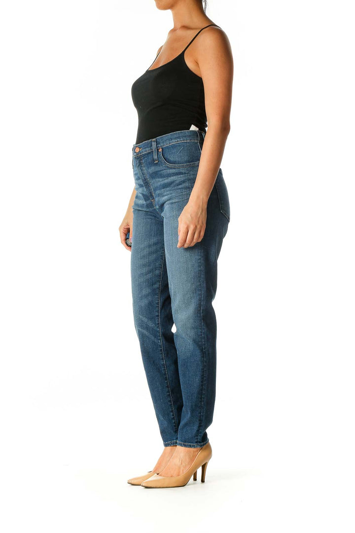 Blue Casual Skinny Jeans