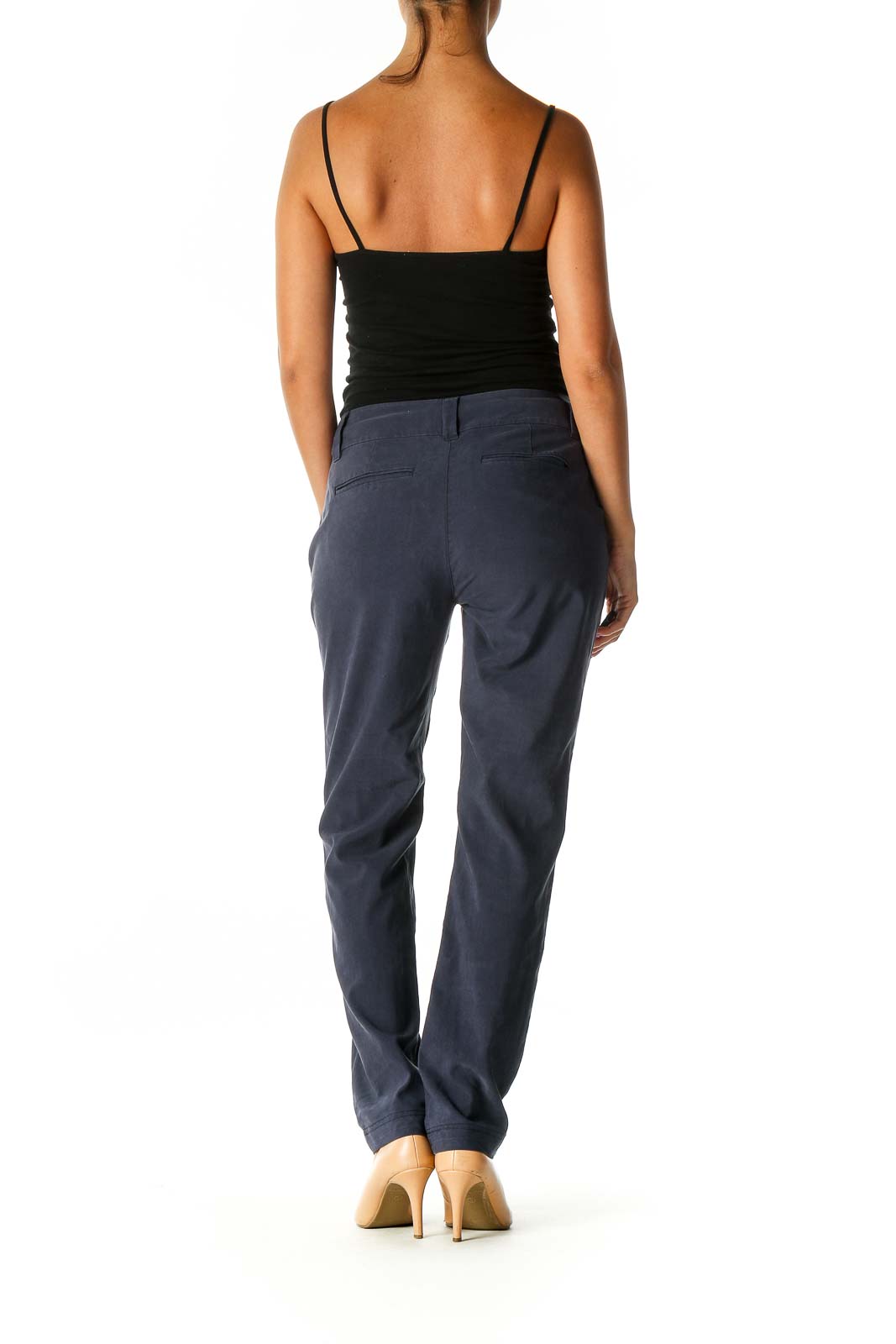 Blue Solid All Day Wear Trousers