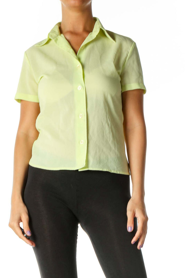 Green Solid Casual Shirt