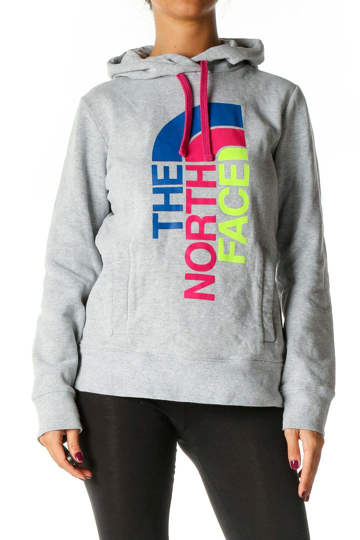 Gray Graphic Print Sweatshirt