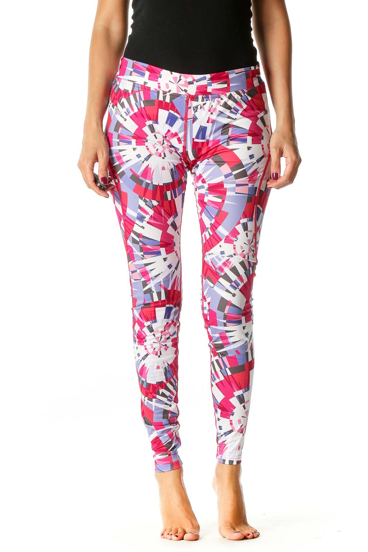 Pink Graphic Print Activewear Leggings