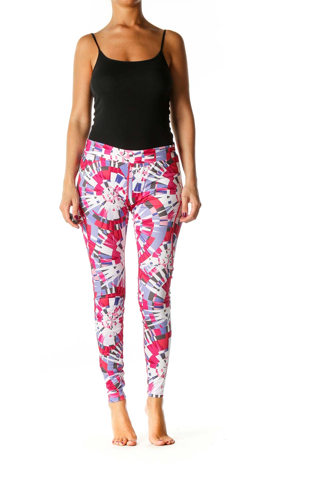 Pink Graphic Print Activewear Leggings