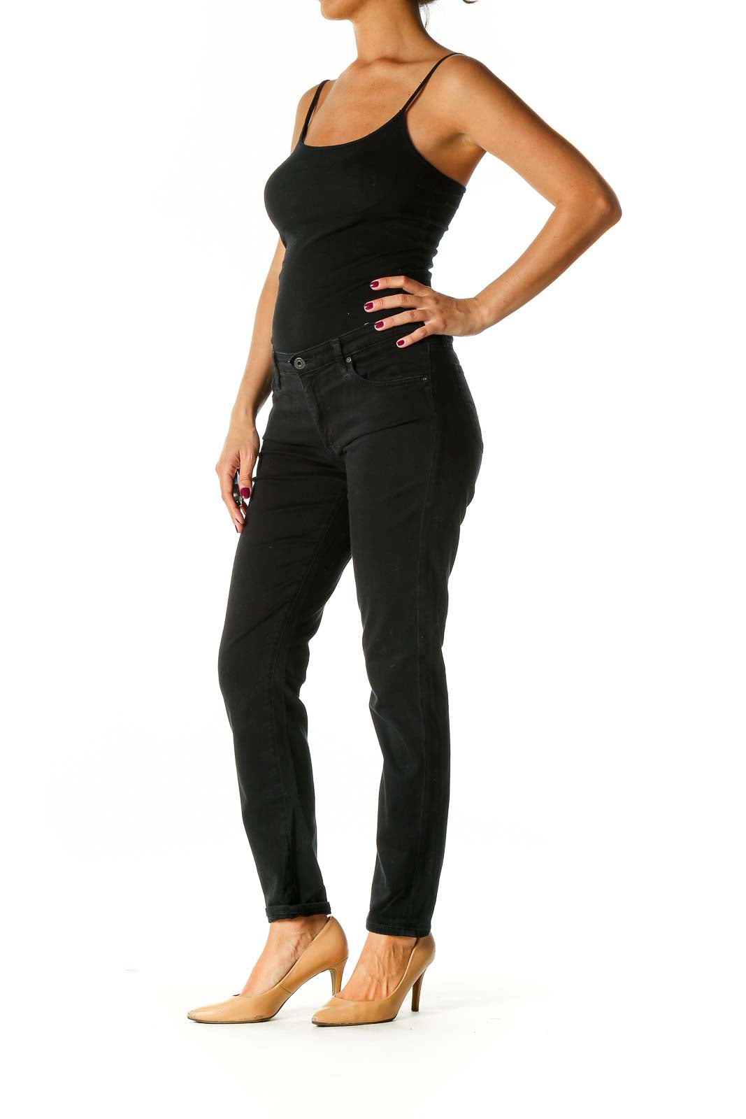 Black Casual Skinny Jeans