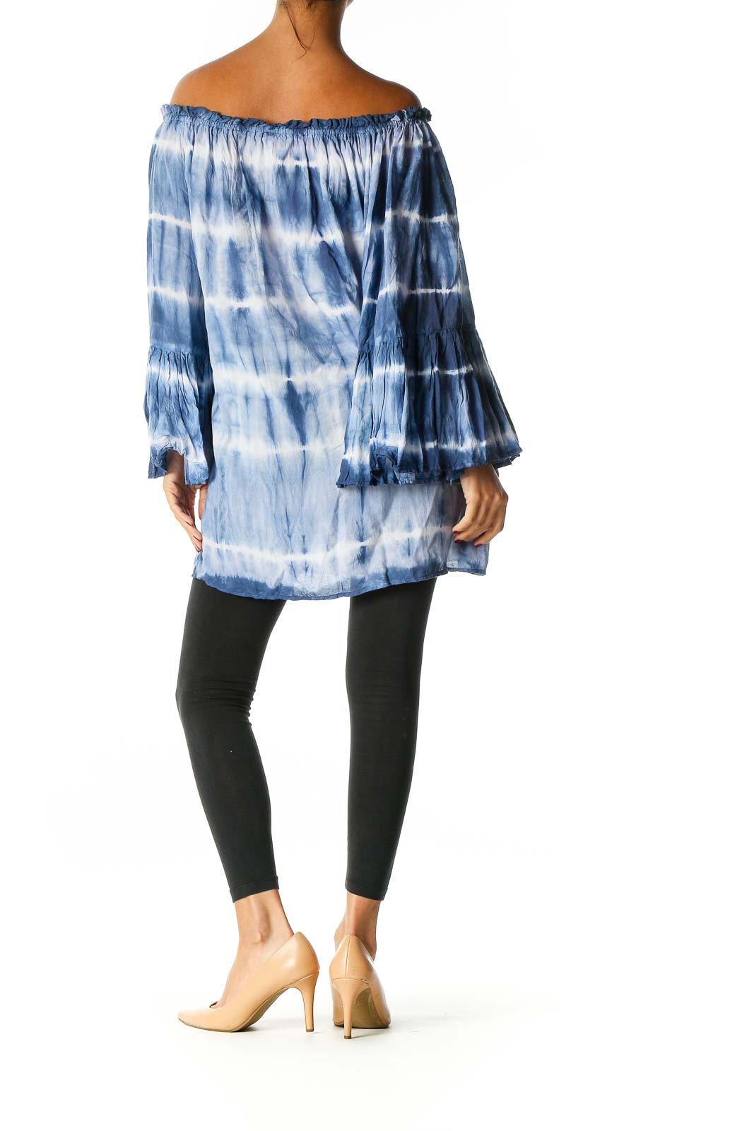 Blue Tie And Dye Bohemian Blouse