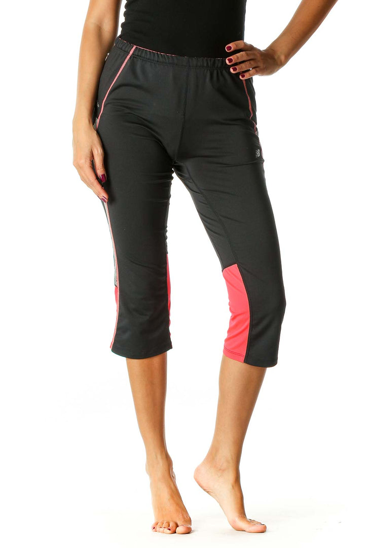 Black Solid Activewear Leggings