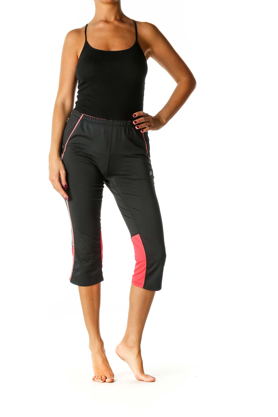 Black Solid Activewear Leggings