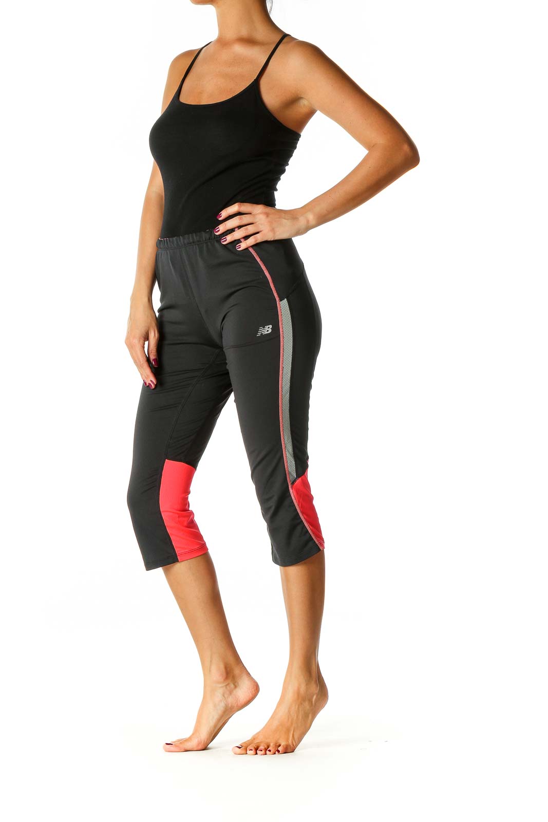 Black Solid Activewear Leggings