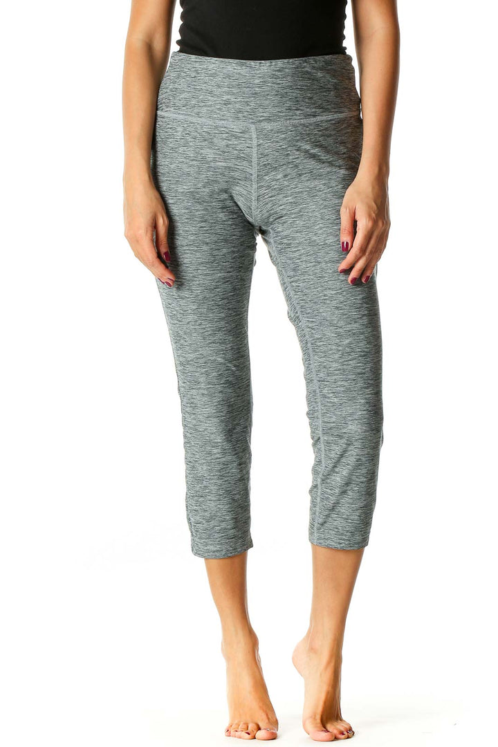 Gray Solid Activewear Leggings