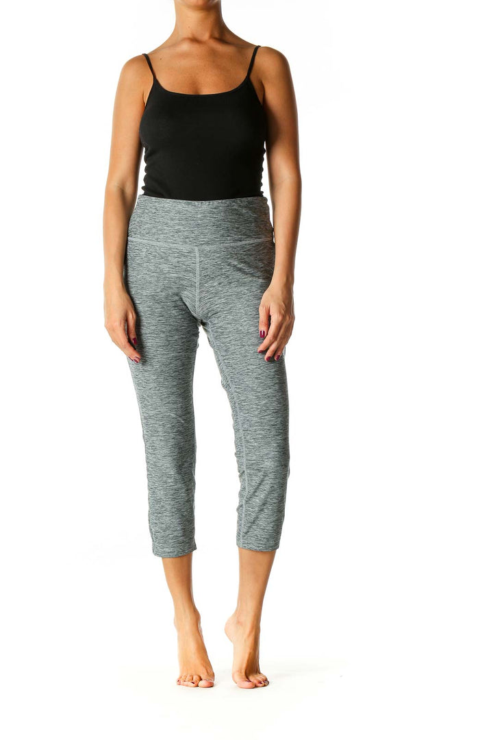 Gray Solid Activewear Leggings