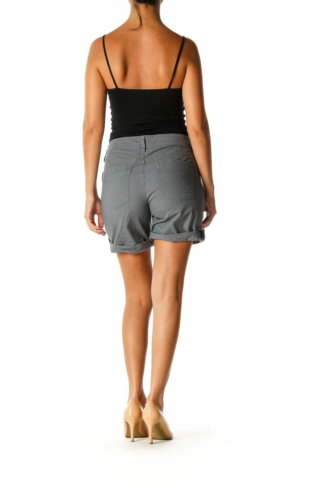 Gray Solid All Day Wear Shorts