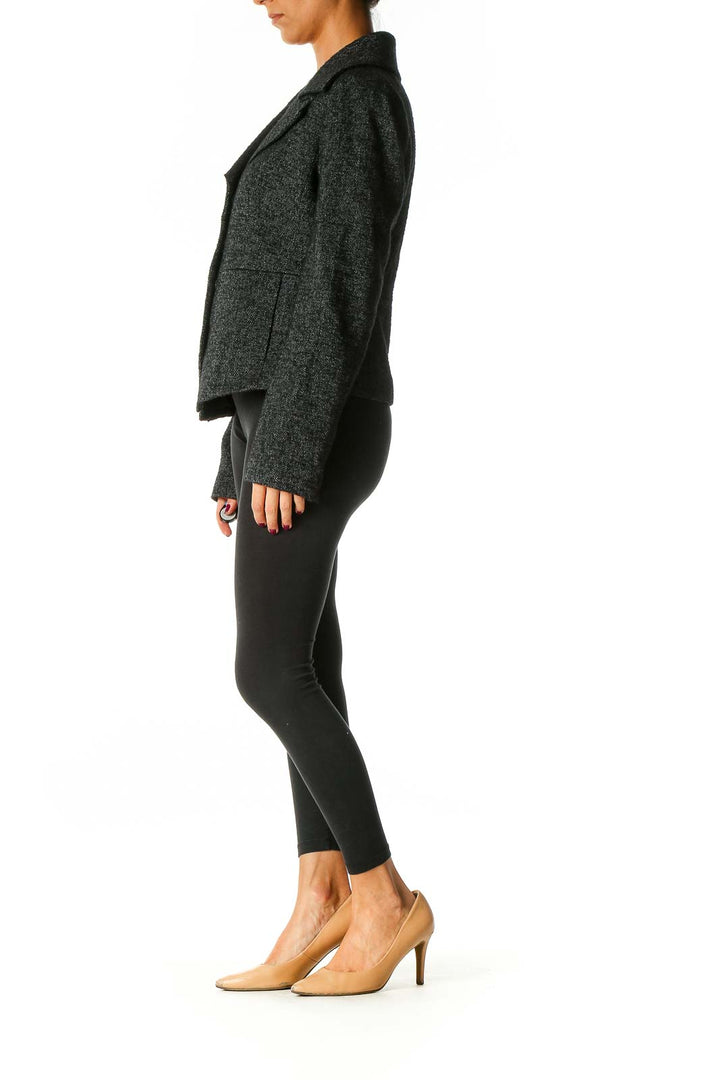 Black Textured Blazer