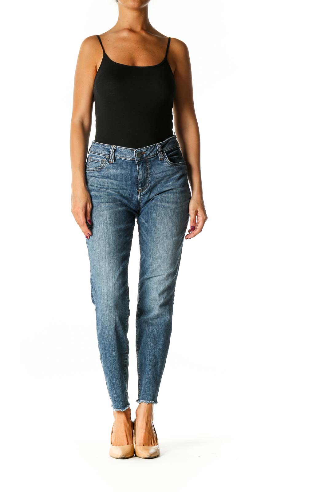 Blue Casual Skinny Jeans