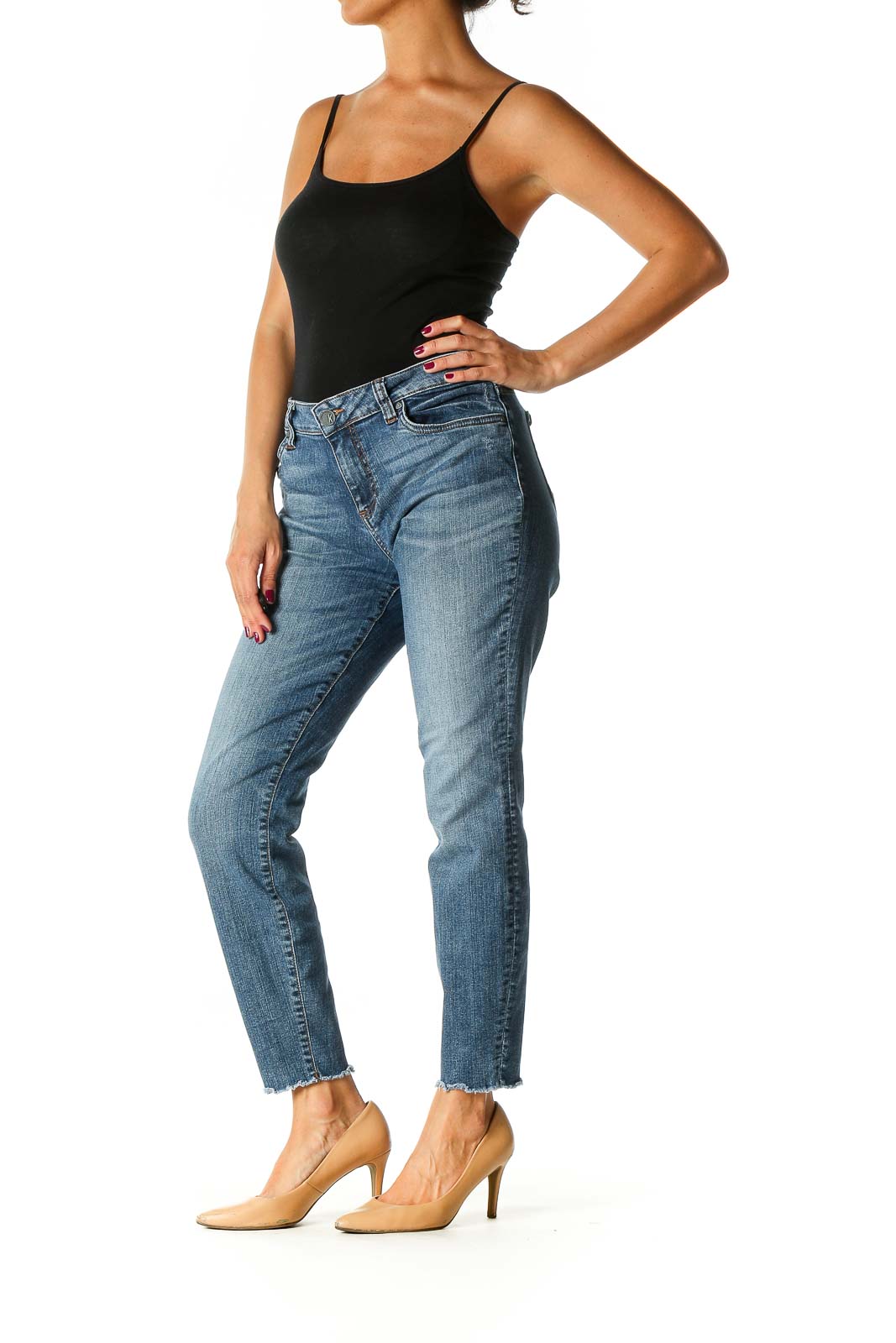 Blue Casual Skinny Jeans