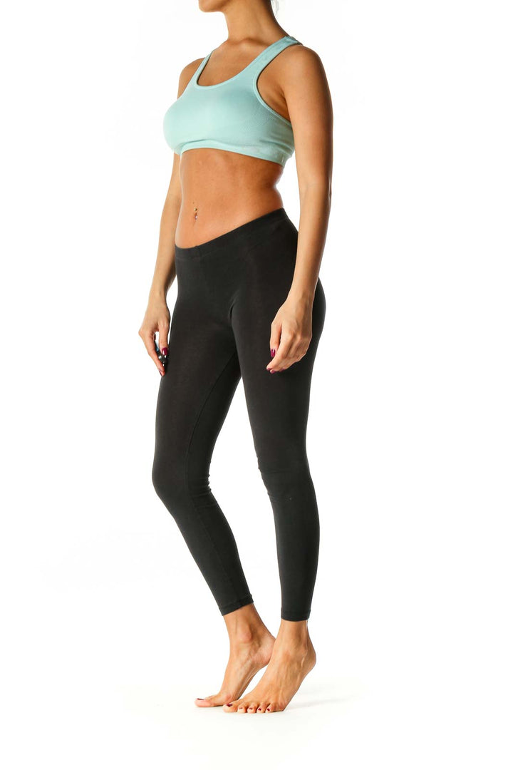 Green Textured Activewear Top