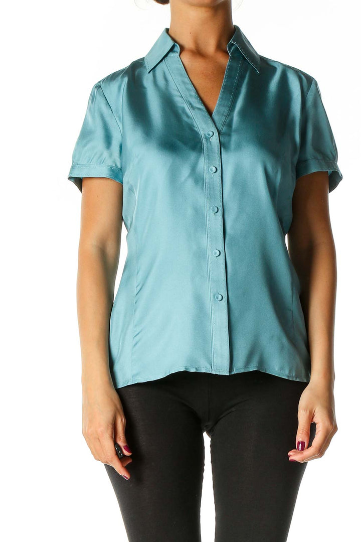 Blue Solid Brunch Shirt