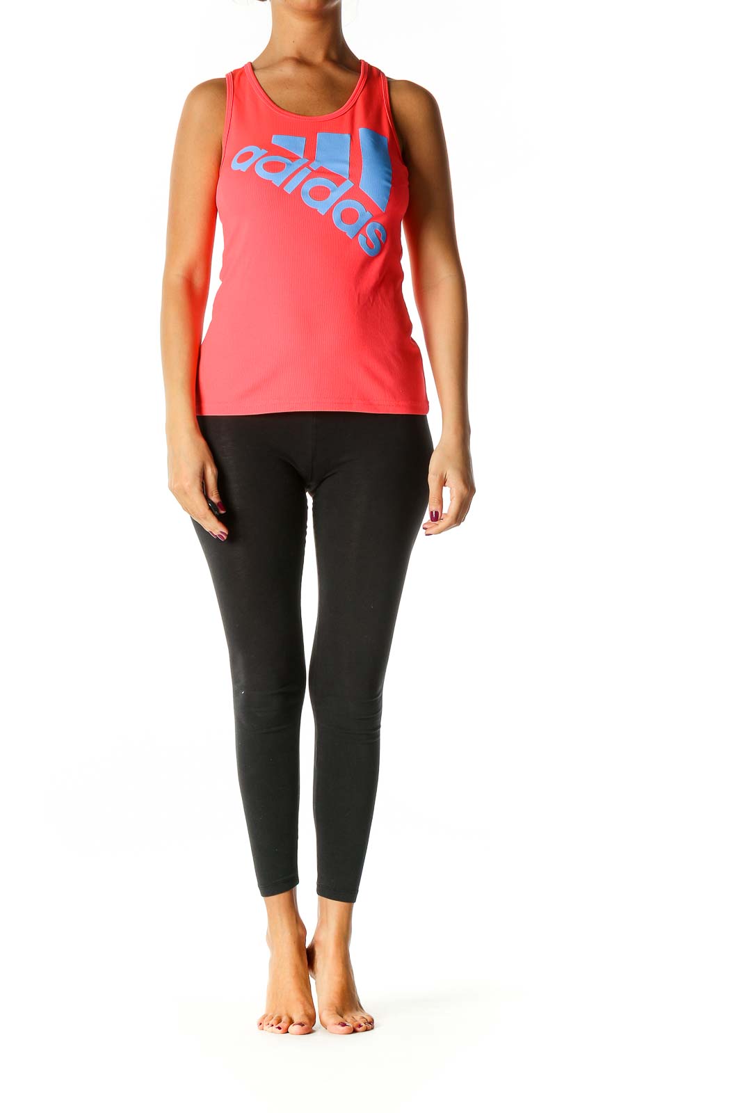 Pink Graphic Print Activewear Tank Top