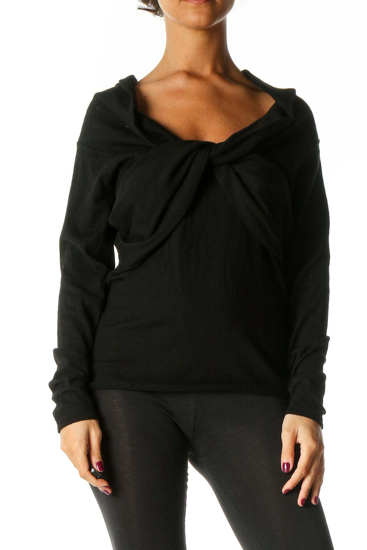 Black Solid Classic Sweater