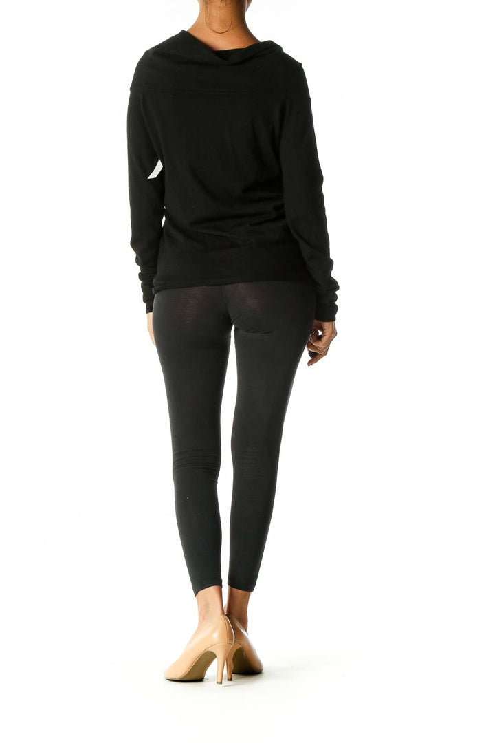 Black Solid Classic Sweater