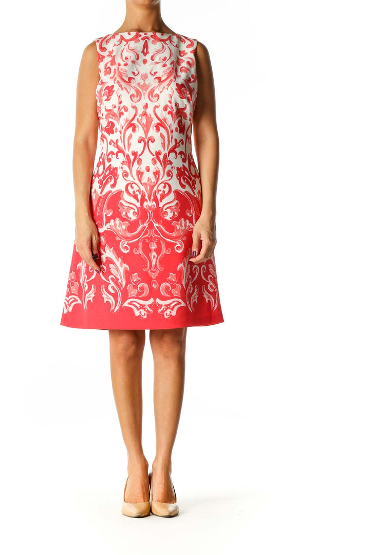 Red Paisley Bohemian A-Line Dress