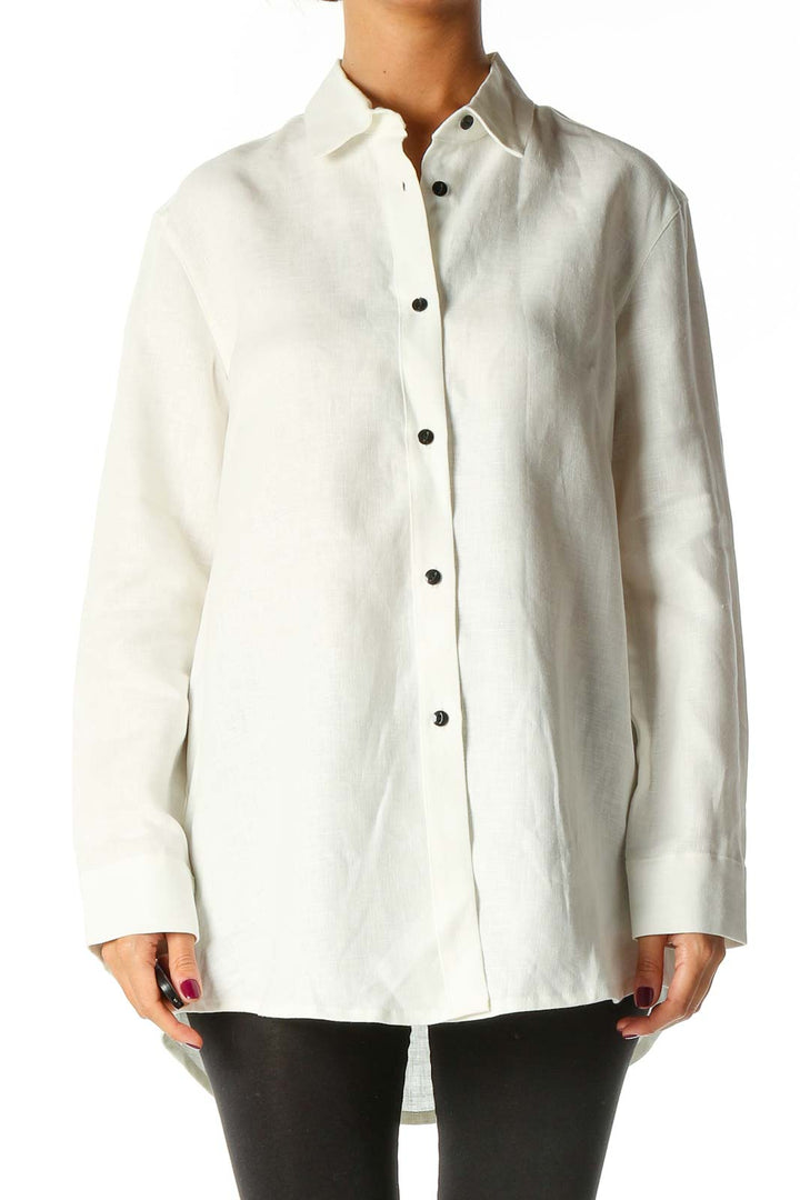 White Solid All Day Wear Shirt