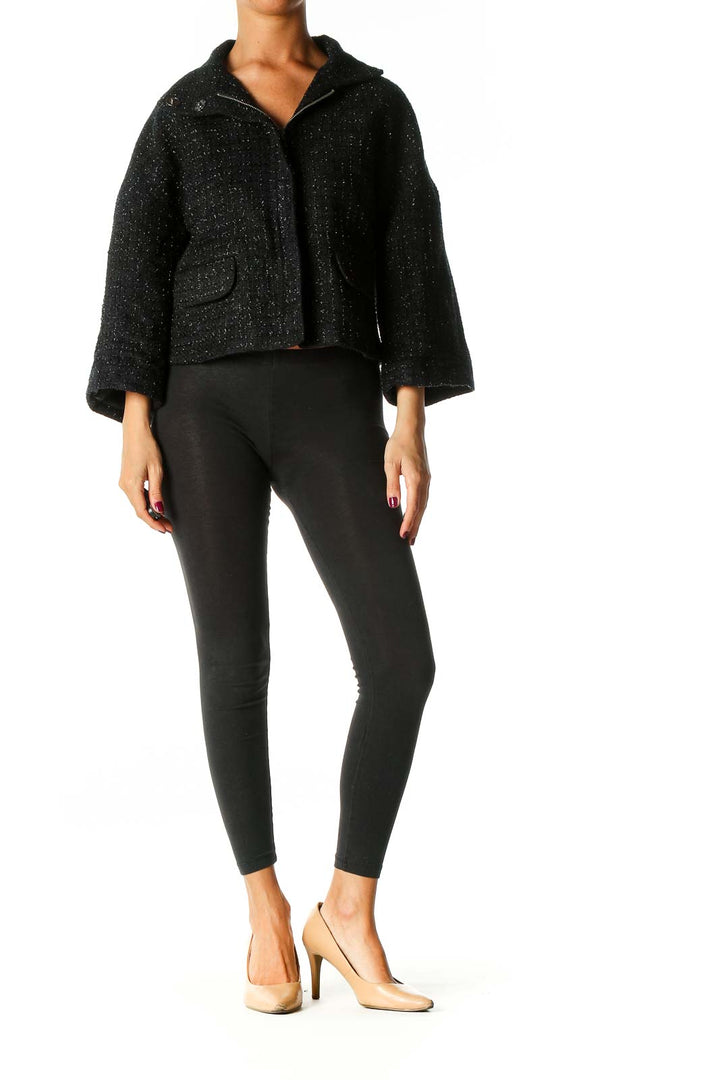 Black Textured Blazer