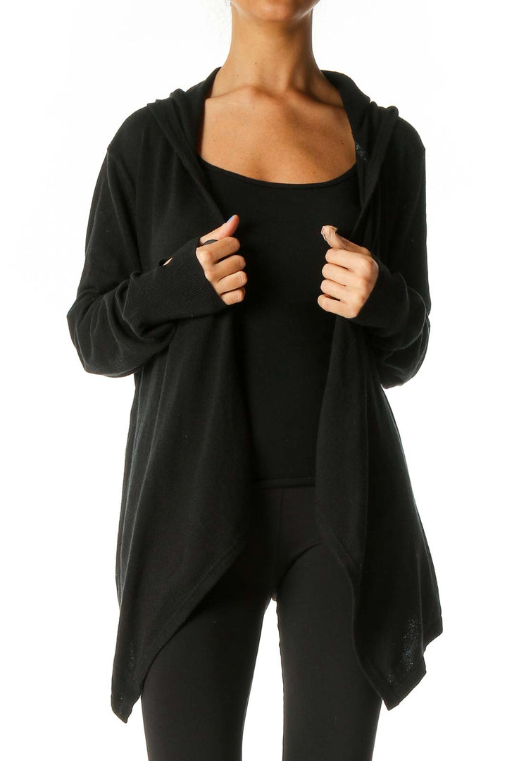 Black Solid Cardigan