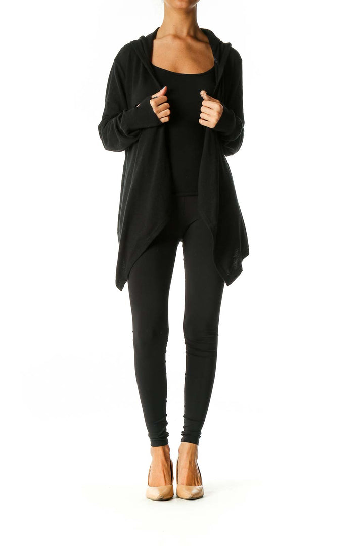 Black Solid Cardigan