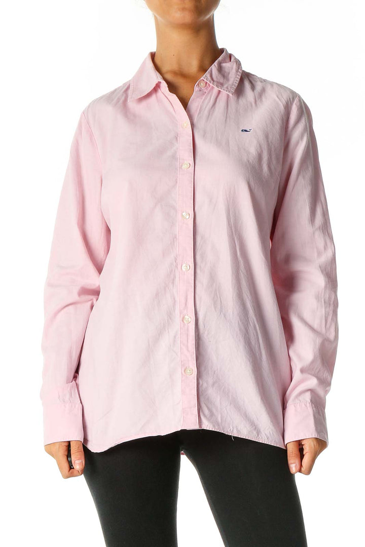 Pink Solid Work Shirt