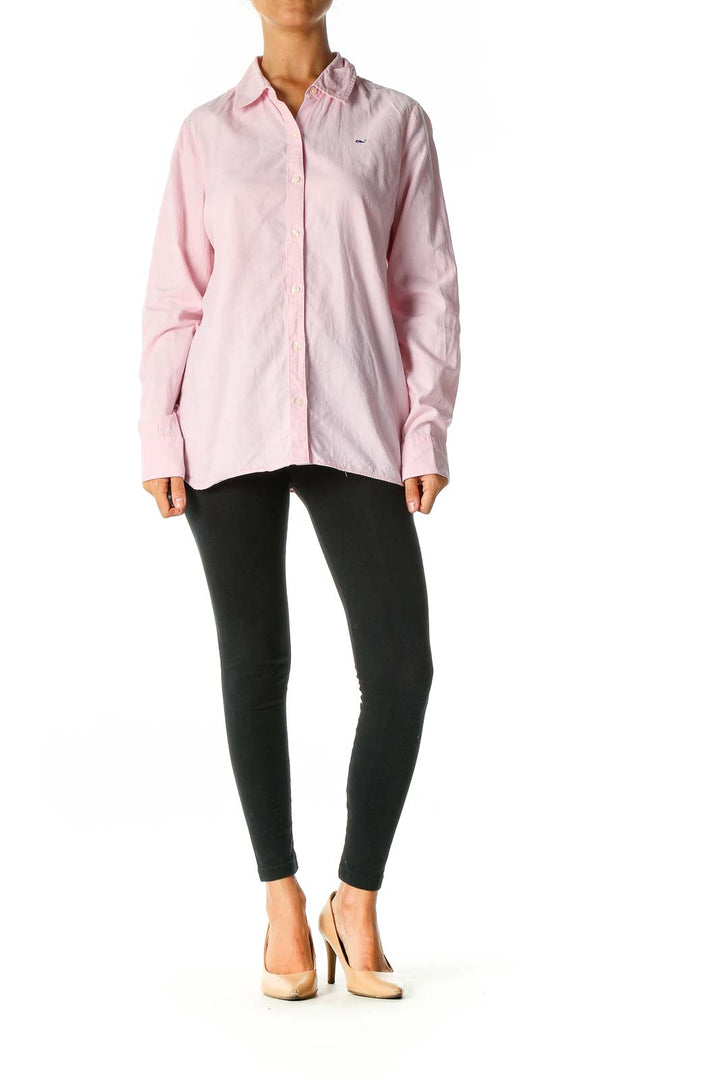 Pink Solid Work Shirt