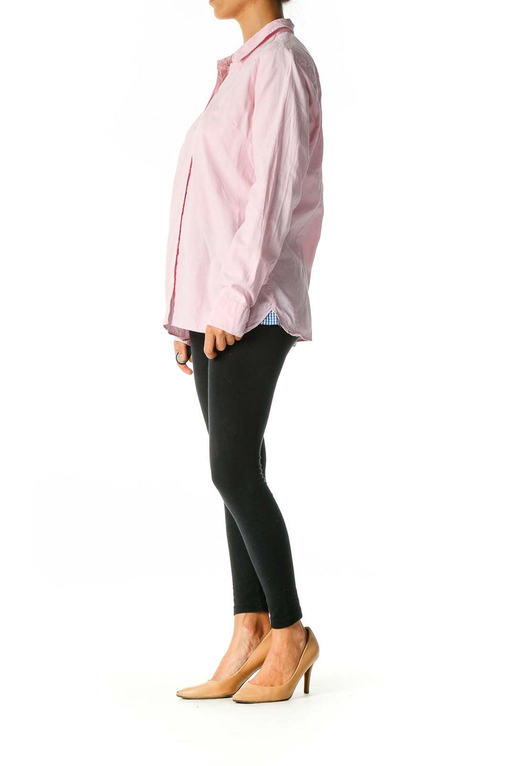 Pink Solid Work Shirt