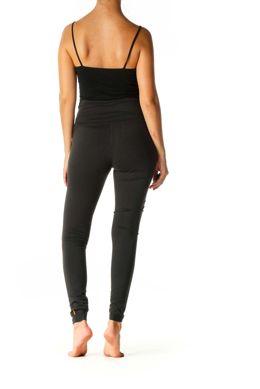 Black Solid Activewear Leggings