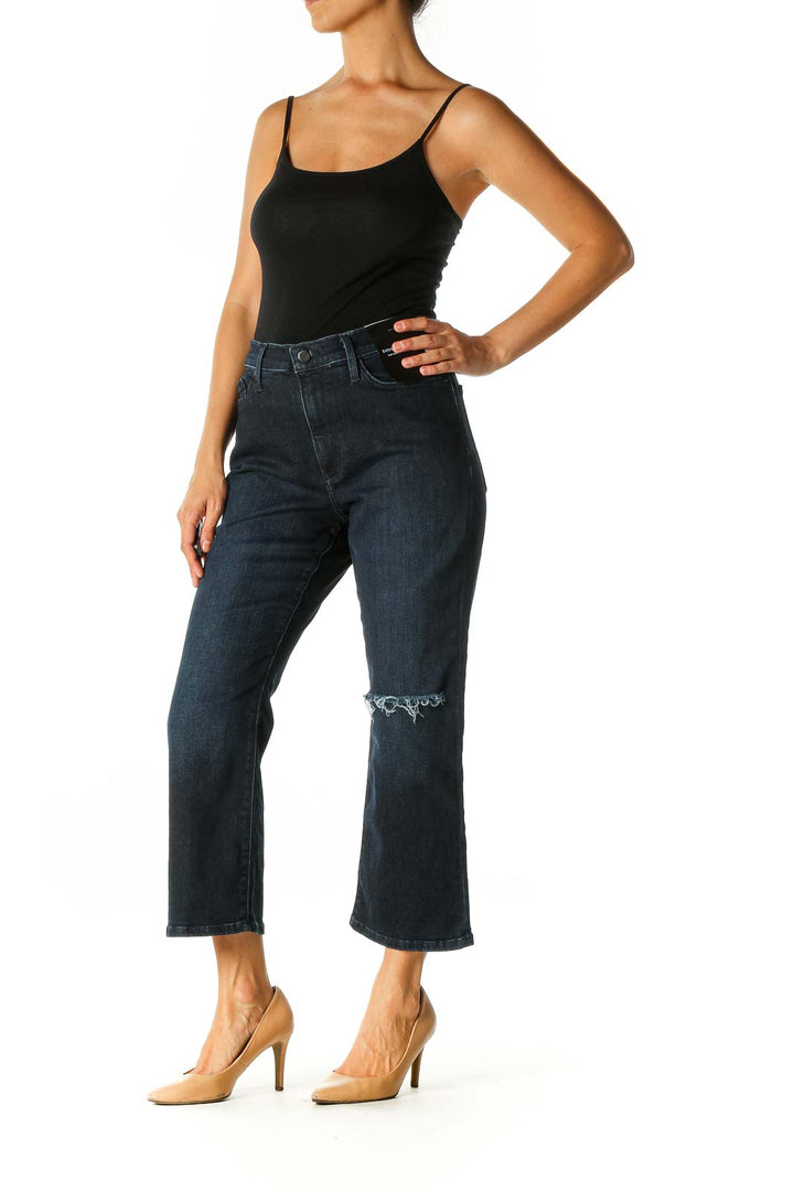 Blue Retro Wide Leg Jeans