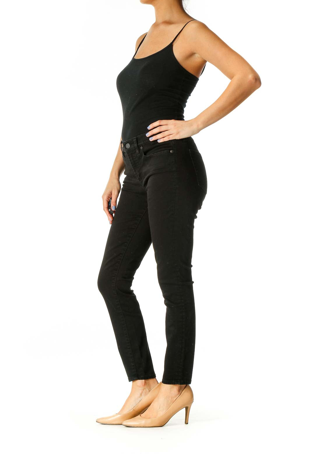 Black Casual Skinny Jeans