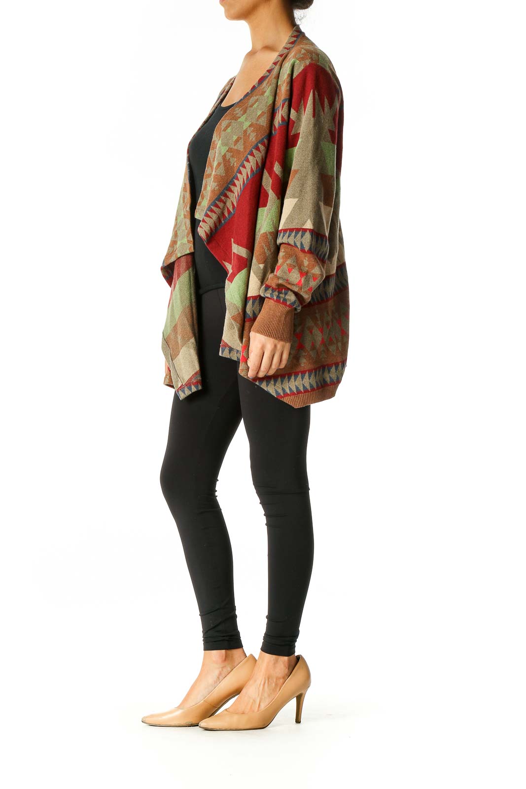 Brown Aztec Print Cardigan