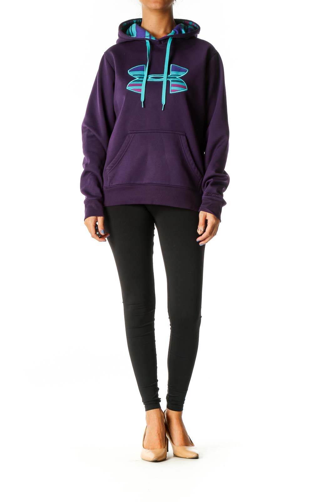 Purple Graphic Print Sweatshirt