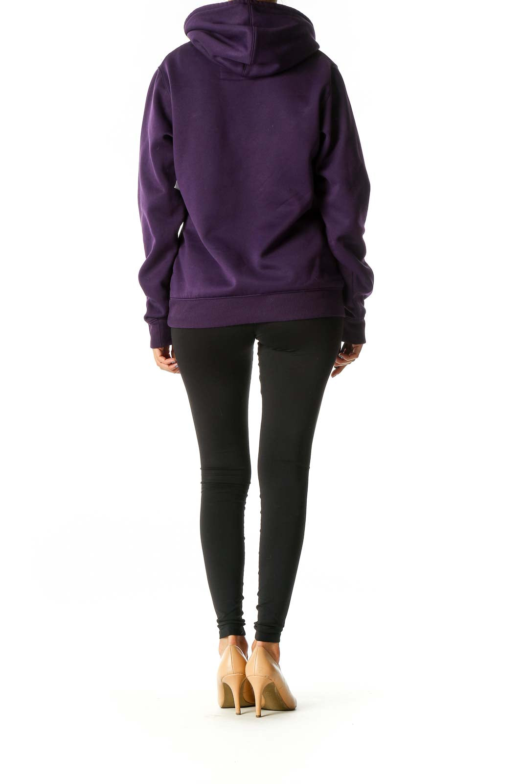 Purple Graphic Print Sweatshirt