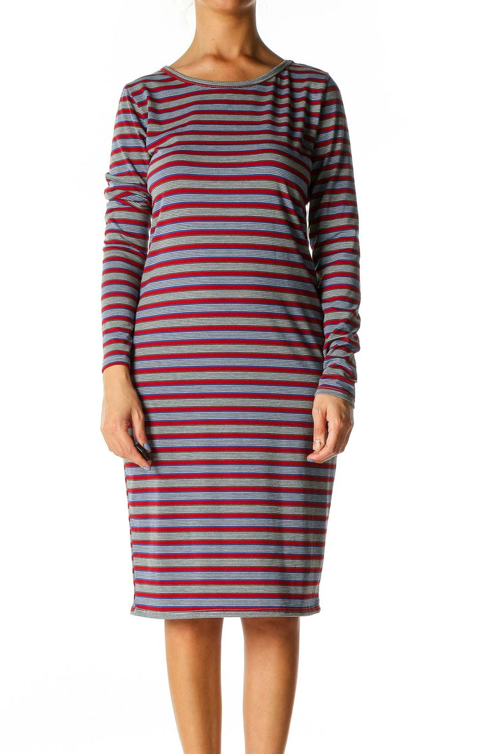 Red Striped Shift Dress