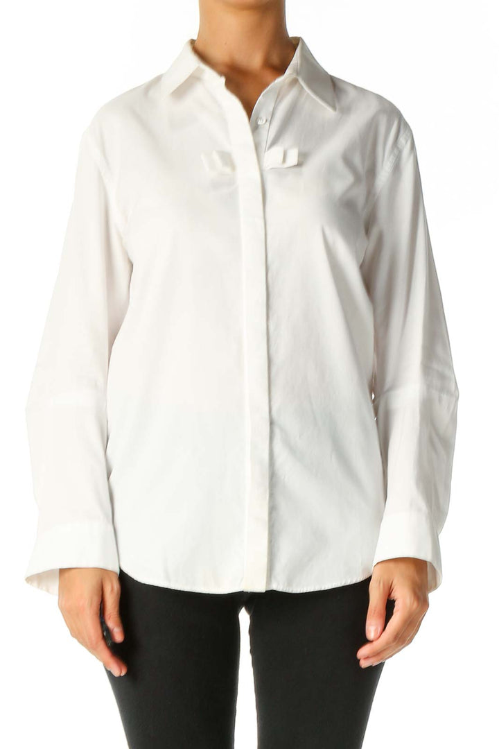 White Solid Formal Shirt