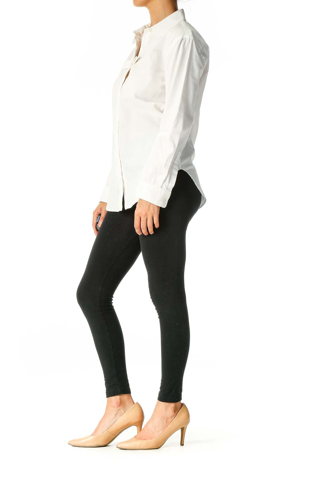 White Solid Formal Shirt