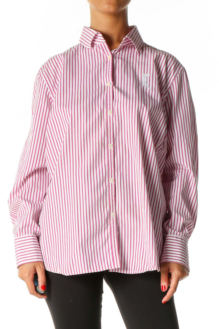 Pink Striped Work Shirt