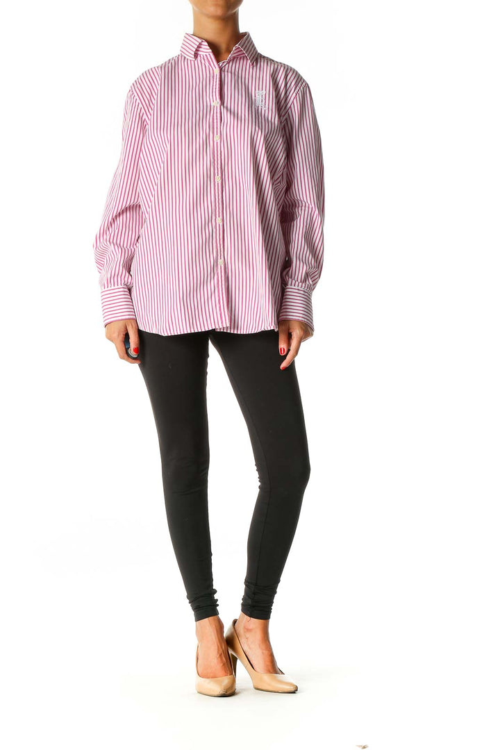 Pink Striped Work Shirt