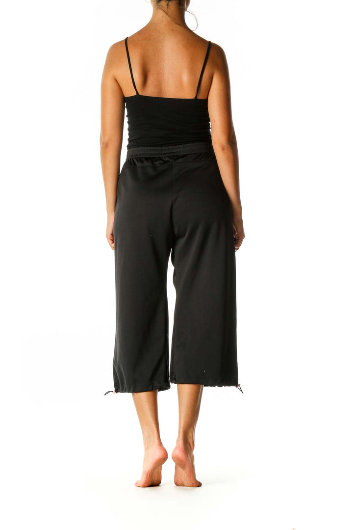 Black Colorblock Activewear Culottes Pants