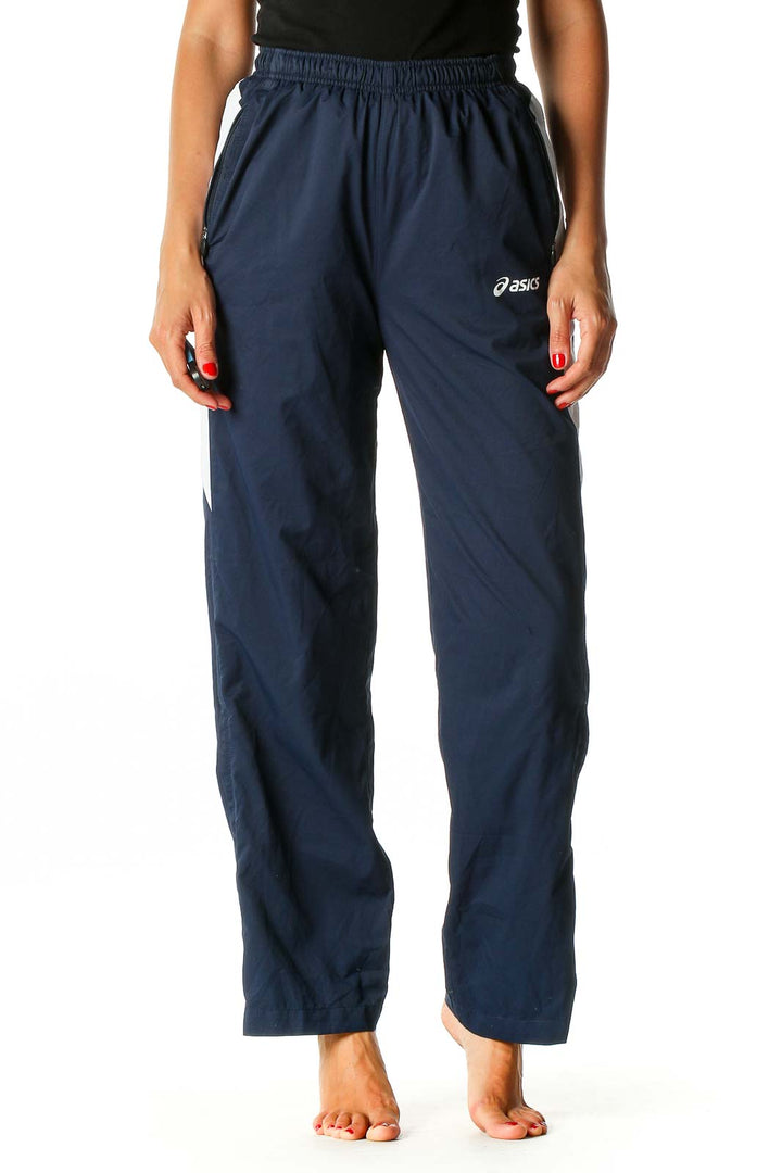 Blue Solid Activewear Sweatpants