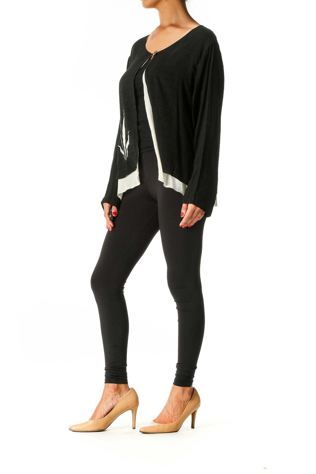 Black Solid Cardigan