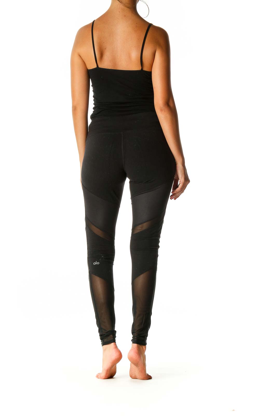 Black Textured Activewear Leggings