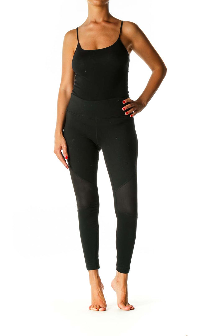 Black Textured Activewear Leggings