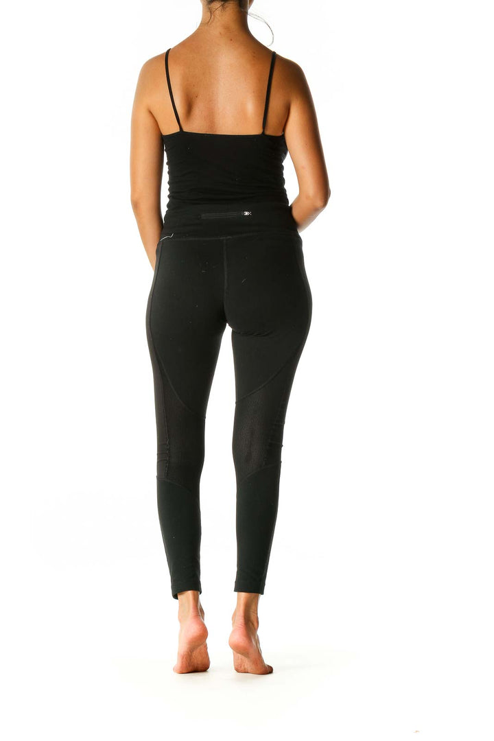 Black Textured Activewear Leggings