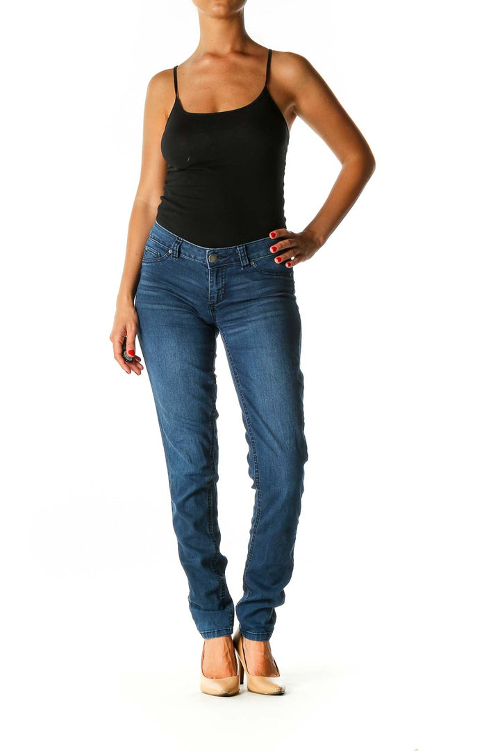 Blue Casual Skinny Jeans